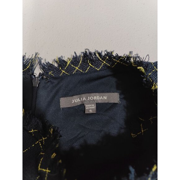 Julia Jordan Womens Tweed Plaid Sleeveless Shift Dress Size 6 - Picture 2 of 6